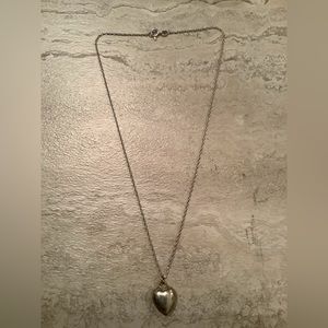 ❤️New Vintage sterling silver Puffed Hearts Necklace (Alpha, silver)